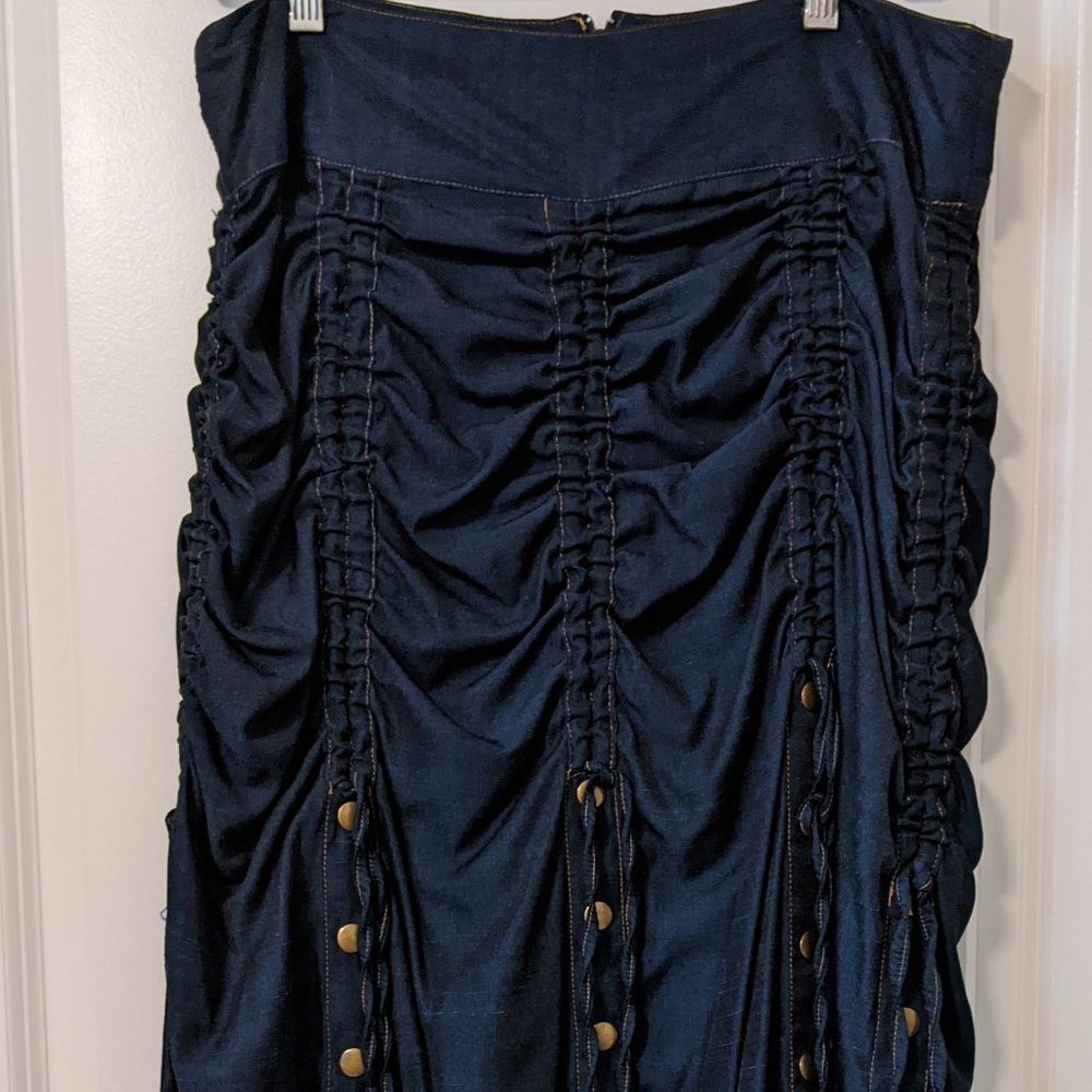 Cordelia - Size L - Dark Blue Jean Skirt